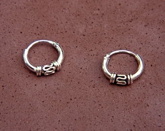 1,5X10 mm Sterling Silver Hoop Earrings - Silver Hoop Earrings - Tiny Hoop Earrings - Hoop Earrings,Small Hoop Earring,Silver Hoop Tiny,028H