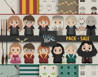 HARRY POTTER Digital Paper | digital Download | digital paper | digital clip art | Harry Potter clipart | party clip art | Harry potter