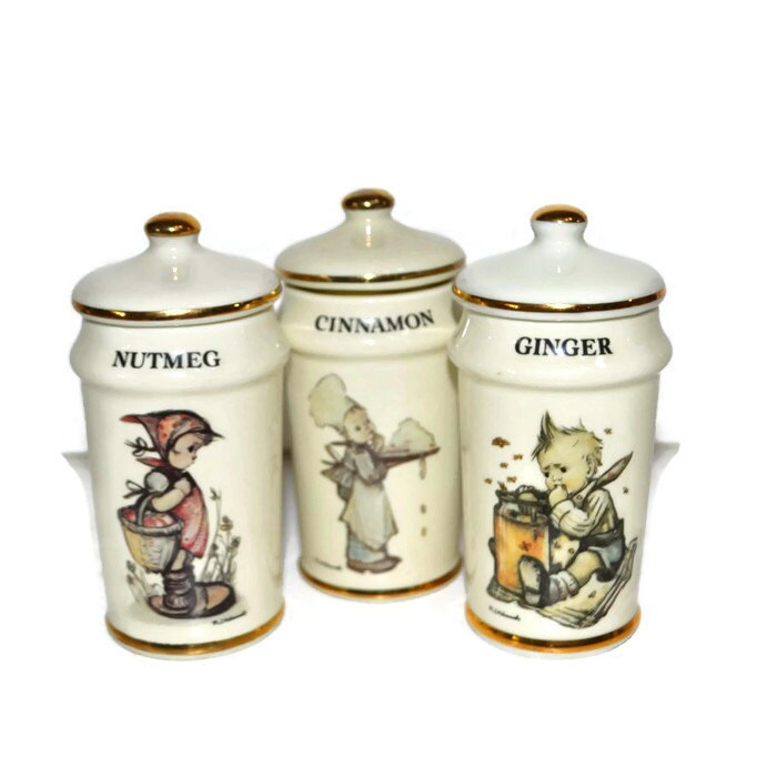 Hummel Spice Jars Set of Three Vintage 1987