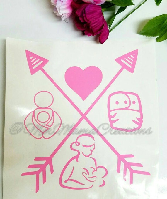 Items similar to Crunchy Car Decal *Cloth diapers, breastfeeding