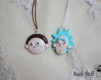 Rick and Morty pendant Rick and Morty pin Rick and Morty brooch Rick and Morty keychain Morty Smith Rick Sanchez Christmas gift