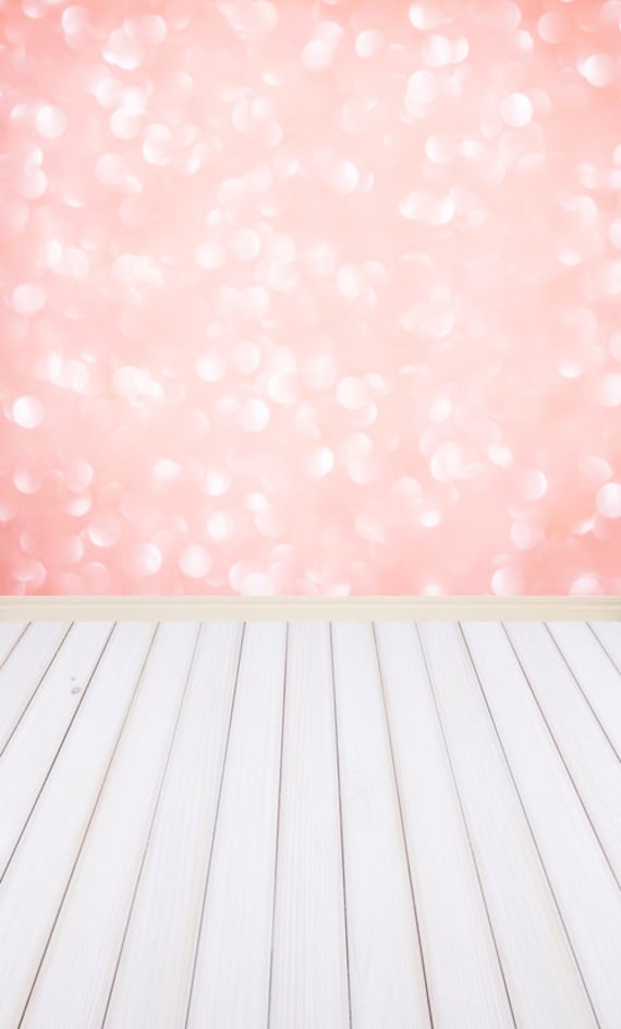 Items Similar To Pink Bokeh Photography Backdrop With Wood Floor Drop