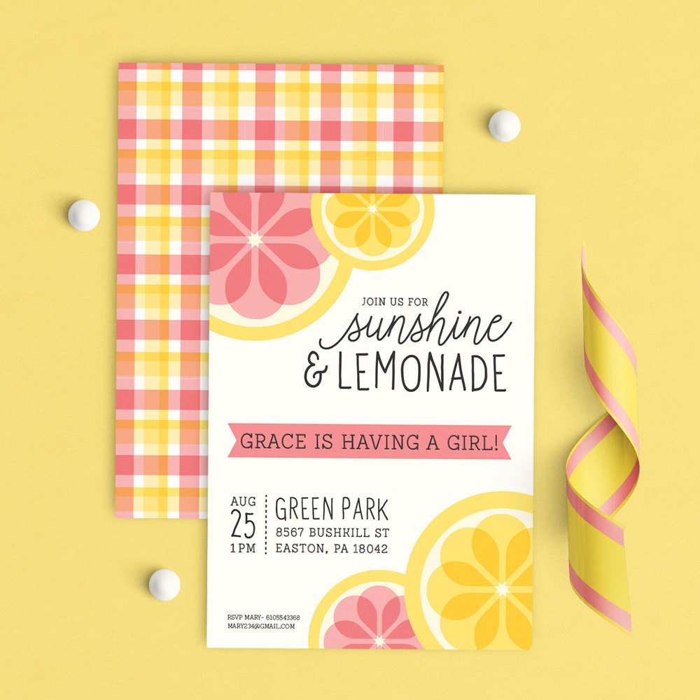 Lemonade Birthday Party Invitations 9