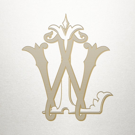 Wedding Monogram Design LW WL Wedding Monogram Digital