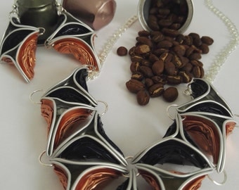 Conjunto de joyería con cápsulas de nespresso - Jewelry set made with nespresso capsule