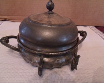Antique Butter Dish, Forbes Silver Co. Silver plated, (# 78/6)