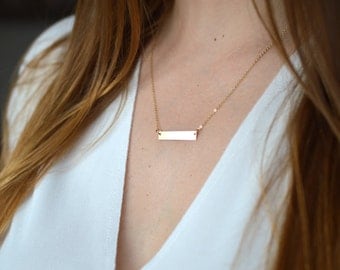 Collar to customize bar gold filled * yellow gold 14 k