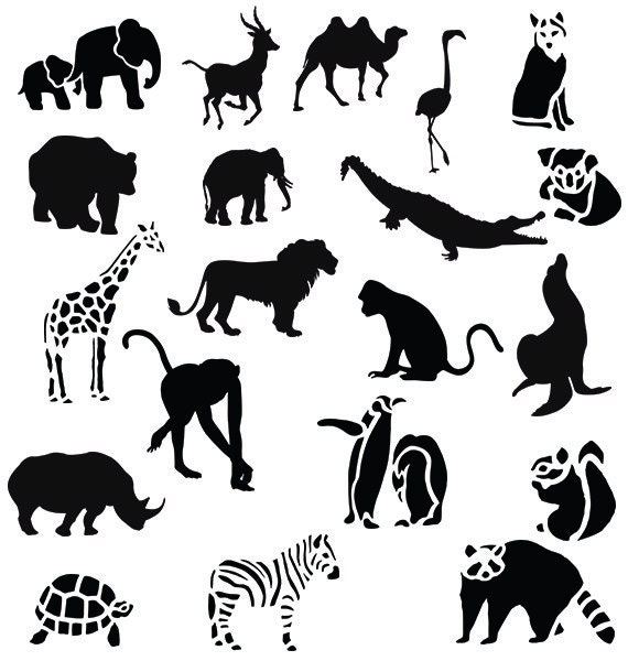 Zoo animal svg silhouette pack africa animal cut files