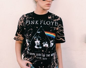 LF inspired Acid Wash Pink Floyd Oversized Tee