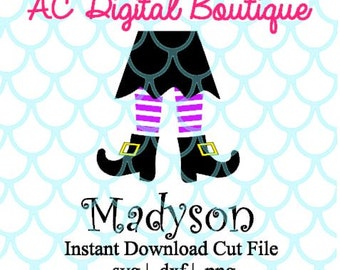 Witch Legs Digital Cut File--Instant Download--SVG, DXF, PNG Files for Cutting Machine Software