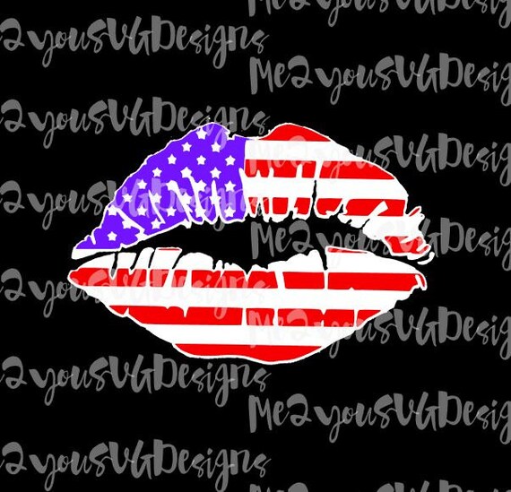 Download American Flag Lips SVGEPSPNGStudio