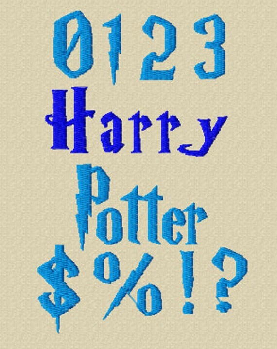 free harry potter embroidery font