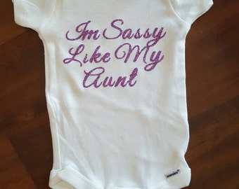 sassy like my aunt svg funny onesie sassy auntie svg toddler