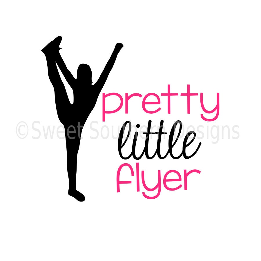 Pretty little flyer cheerleading cheer SVG instant download