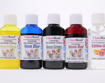 classikool food colouring sets of 4 gel droplet neon pastel free edible glue free uk mainland postage - Pastel Food Coloring classikool food colouring sets of 4 gel droplet neon pastel free edible glue free uk mainland postage - Pastel Food Coloring