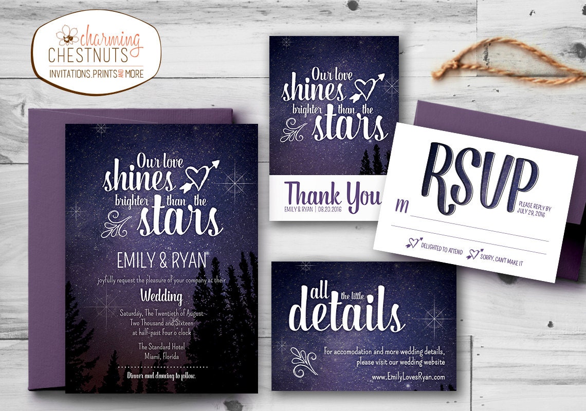 Night Wedding Invitations 8