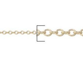2.5mm Yellow Gold Filled Cable Chain 14/20kt. sold per foot