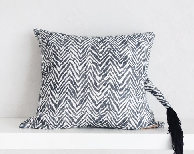 Zebra Cushion Case, Zebra Pillow Cover, Black and White Pillow Cover, Canvas Cushion Case, Zebra Pillow, Decorative Pillow Cover