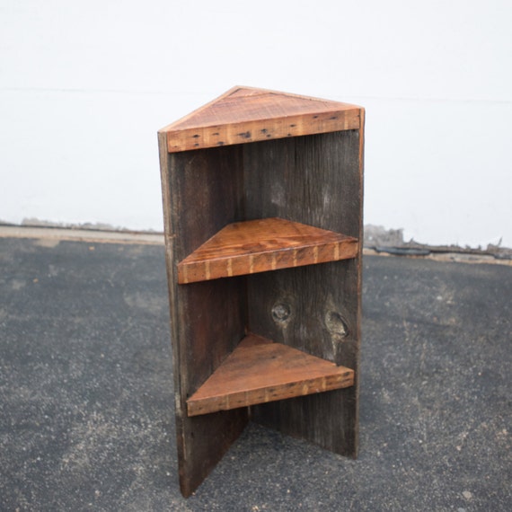 Barn Wood Corner Shelf by RESPACEinc on Etsy