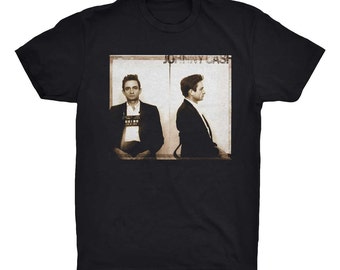 Johnny Cash T-Shirt. Johnny Cash Mugshot. Music T-shirt. Graphic Tee. Country Music T-Shirt. Gift for him. Gift for her. Cotton Soft Tee.