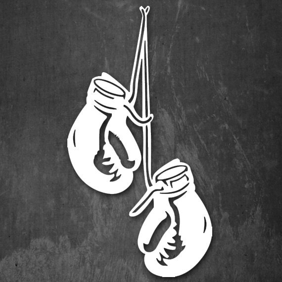 BOXING GLOVES Vinyl Decal Multiple colors and sizes