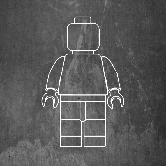 Blank LEGO outline-add to anyware to design your own