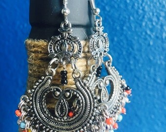 Boho Colorful Pendent Earrings