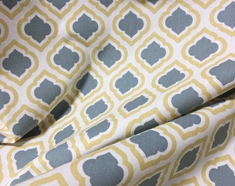 Gray yellow fabric | Etsy