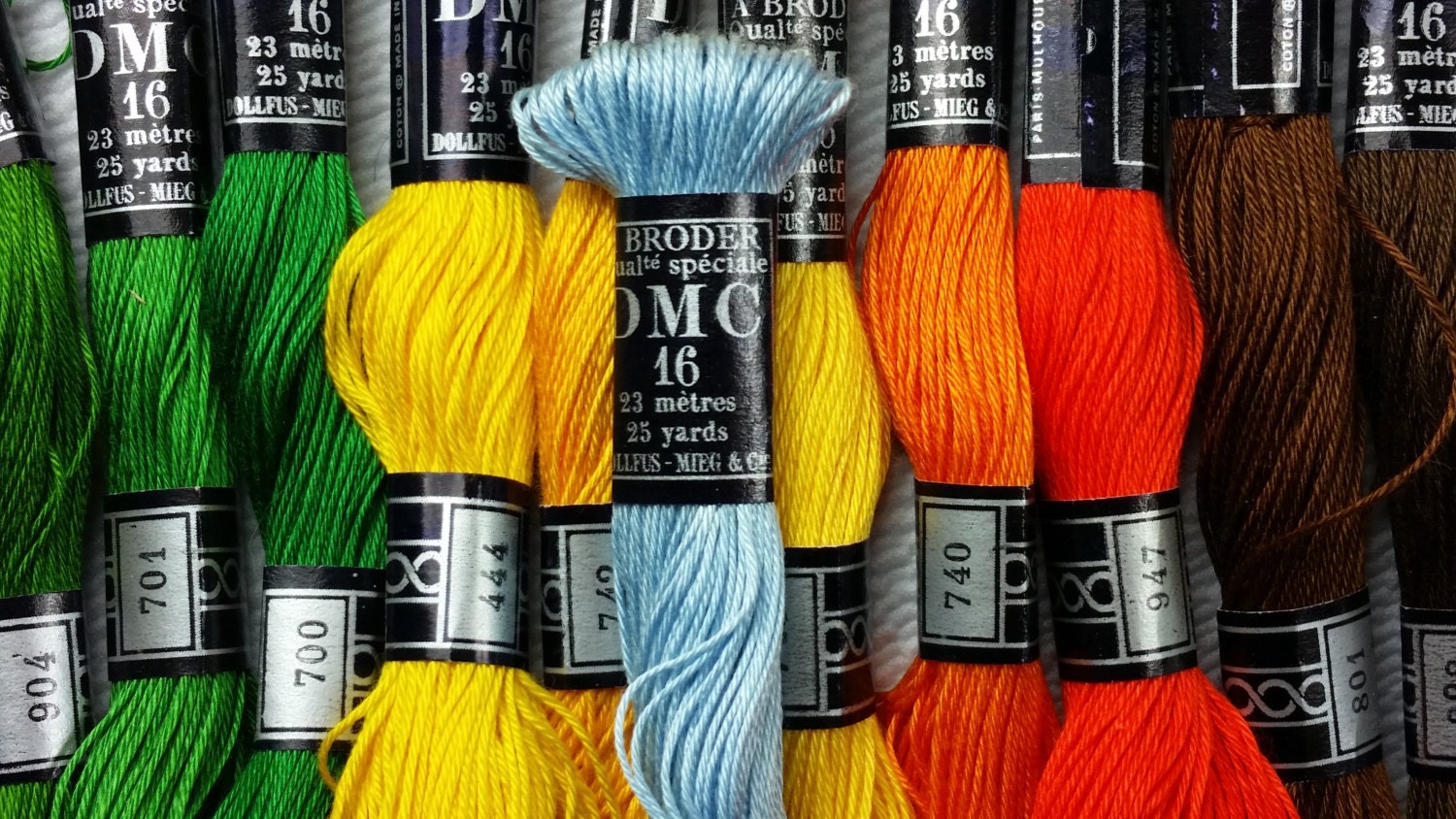 DMC Coton a broder/Brilliant cutwork thread, size 16, various colors