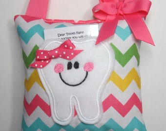 Tooth Fairy Pillow Multi Girl Chevron