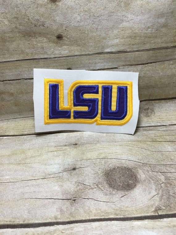 LSU Applique LSU EMbroidery Logo Applique LSU Embroidery