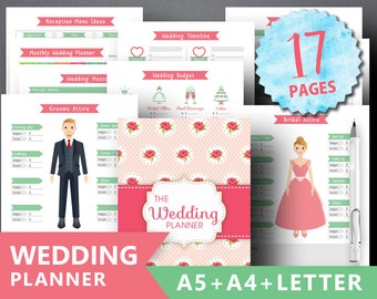 Wedding Planner Printable: "WEDDING BOOK" Letter A4 A5 Ultimate Printable Wedding Planning Kit Wedding Binder Bridal Organizer Printable