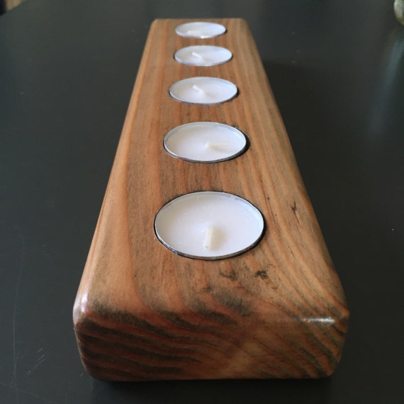 Tea Light Display Wood