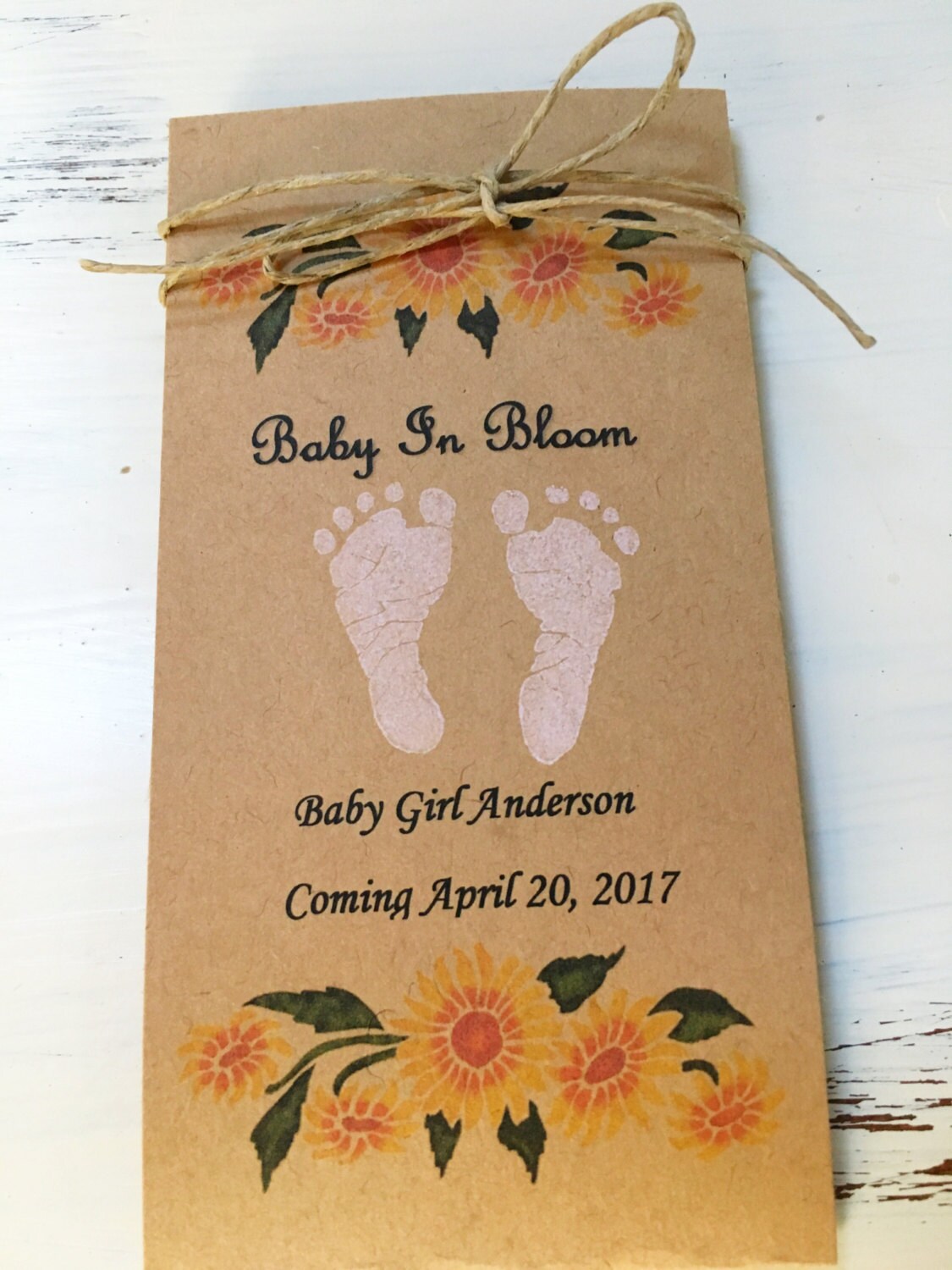 25 Flower Seed Favors Baby Shower Favor Expecting a Baby