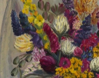 Alpine flowers 2 Oil Painting Original Painting on canvas Home Decor