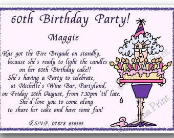 60Th Birthday Party Invitations For Her 10