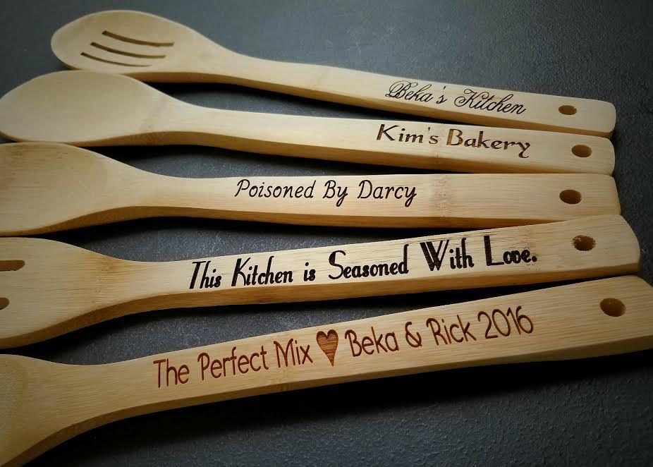 5 Personalized Kitchen Utensils Wedding Gift For Couple Engraved 5 Personalized Kitchen Utensils Wedding Gift For Couple Engraved