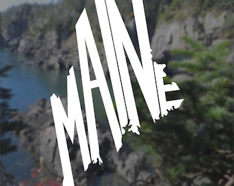 Maine Decal, Maine Sticker, Laptop Decal, Laptop Sticker, Macbook Decal