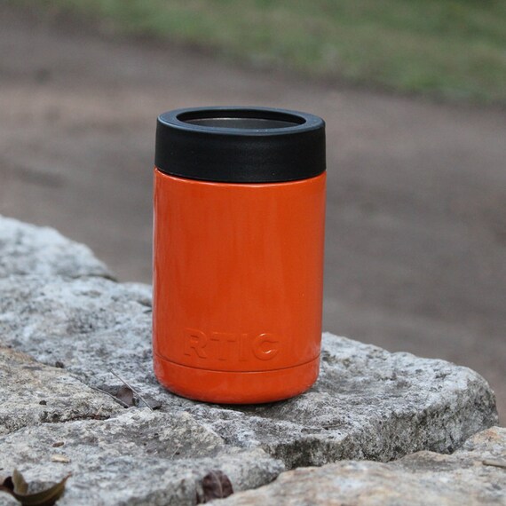 Orange Can Cooler RTIC Cooler Yeti Like Custom Engraving