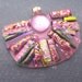 Hawaii Sunrise Magenta texture dichroic glass pendant Sterling Silver and fused dichroic glass jewelry Shades of pink rose lavender purple