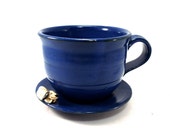 blue doggy cup and saucer