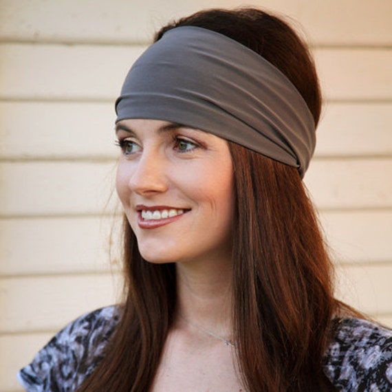 Gray Headband Solid Color Headband One Color Head Bands