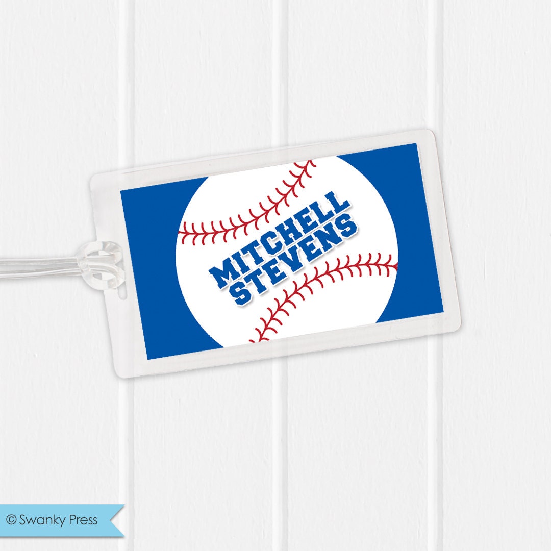 Baseball Bag Tag Sports Bag Tag Diaper Bag Tag Kids Bag