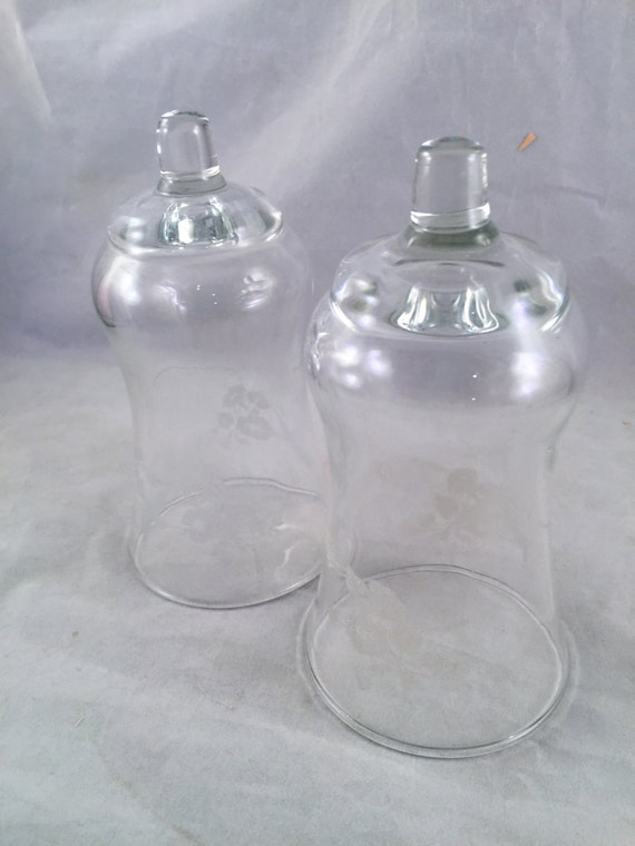 Pair of Vintage Homco/Home Interior Clear Glass Votive Cups