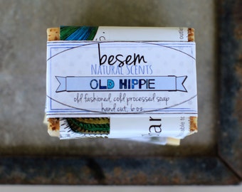 Natural Cold Process Soap // hippie soap, patchouli, sandalwood, essential oils, fragrance, artisan soap, palm free soap