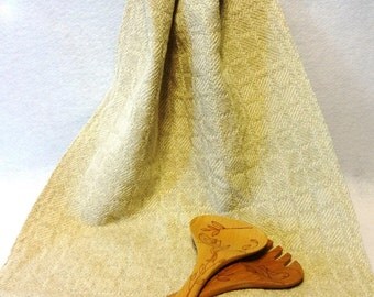 Handwoven Cotton/Linen Towel for Kitchen & Bath - Handtowel, Kitchen Towel, Handwoven Towel, Tea Towel, Breadcloth - #16-22 Oatmeal
