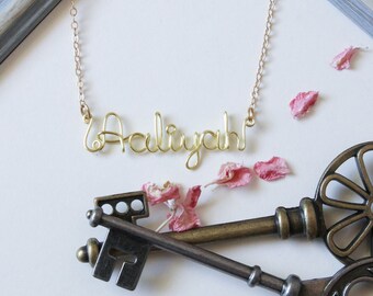 Name Necklace, Wire Name Necklace, Custom Name Necklace, Personalized Name Necklace, Name, Personalized, Gift, Friendship