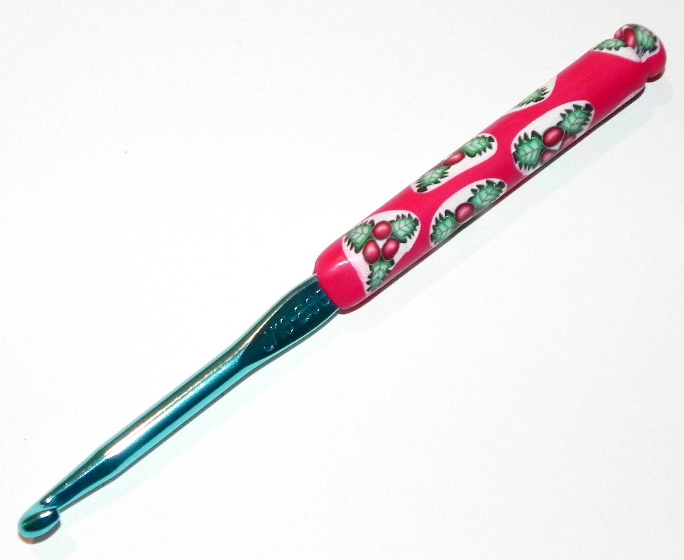 Boye SizeJ 6.0 mm Crochet Hook Polymer Comfort Handle Red
