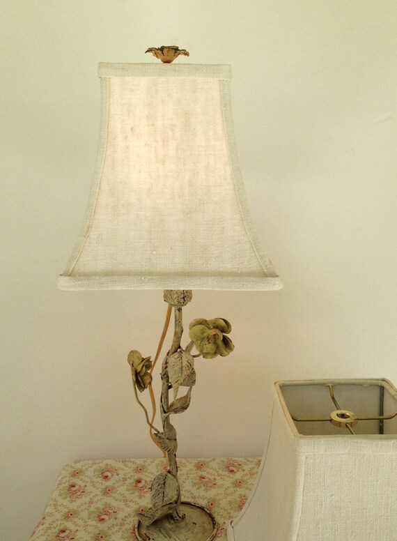 Linen Lamp Shade Square Bell Lampshade 4x8x8.5 by lampshadelady