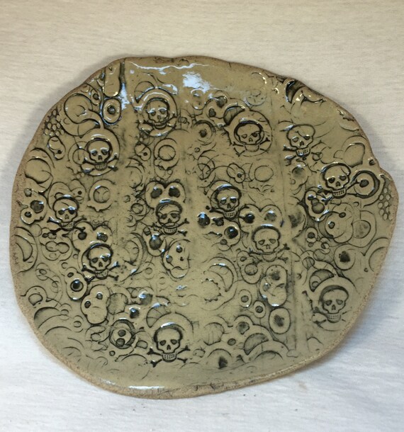 Ceramic human skull bowlHandmade bowl with skull designbowl